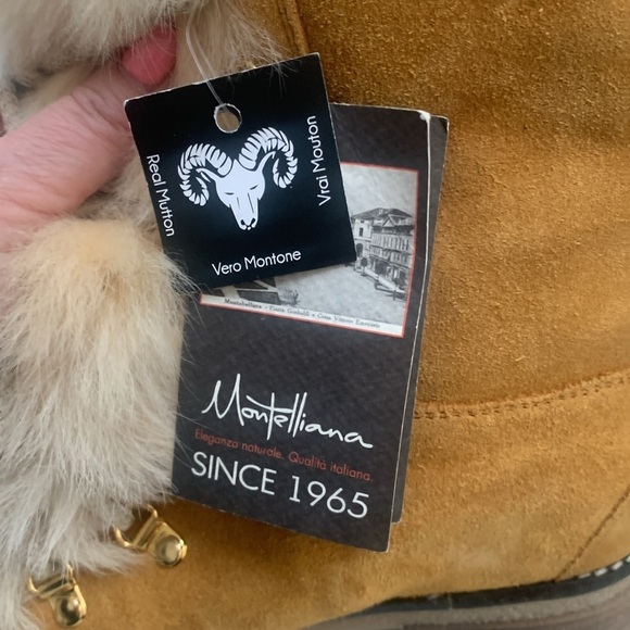 NWT Montelliana BOOTS Mutton Shearling 40/9 (run 1/2 size small, so fits 8.5) - Picture 3 of 6